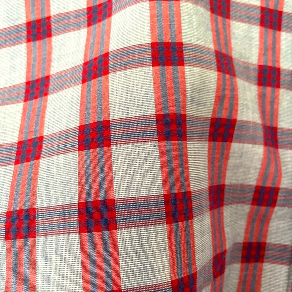 J.Crew men's Sz M Oxford blue and red plaid shirt - Picture 2 of 6